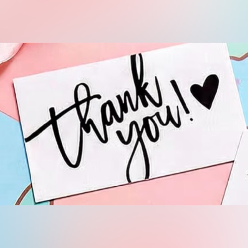 Elegant Thank You Card Set - 25pcs